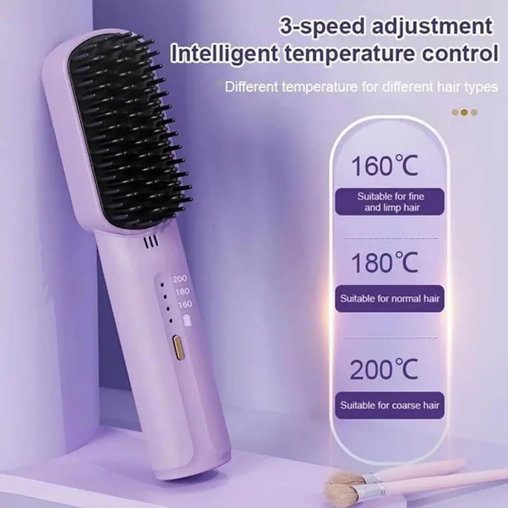 USB-Powered Cordless Hair Straightener