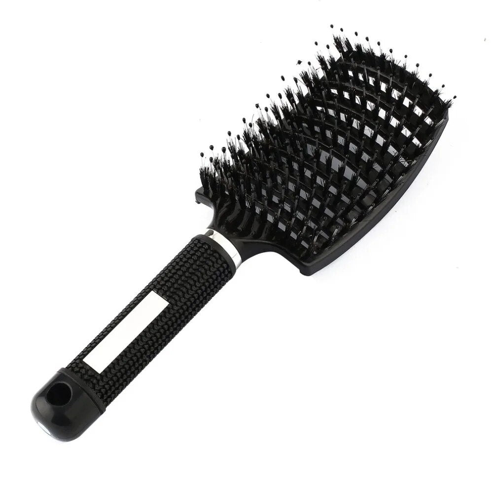 Curved Ventilated Boar Bristle Hair Brushes