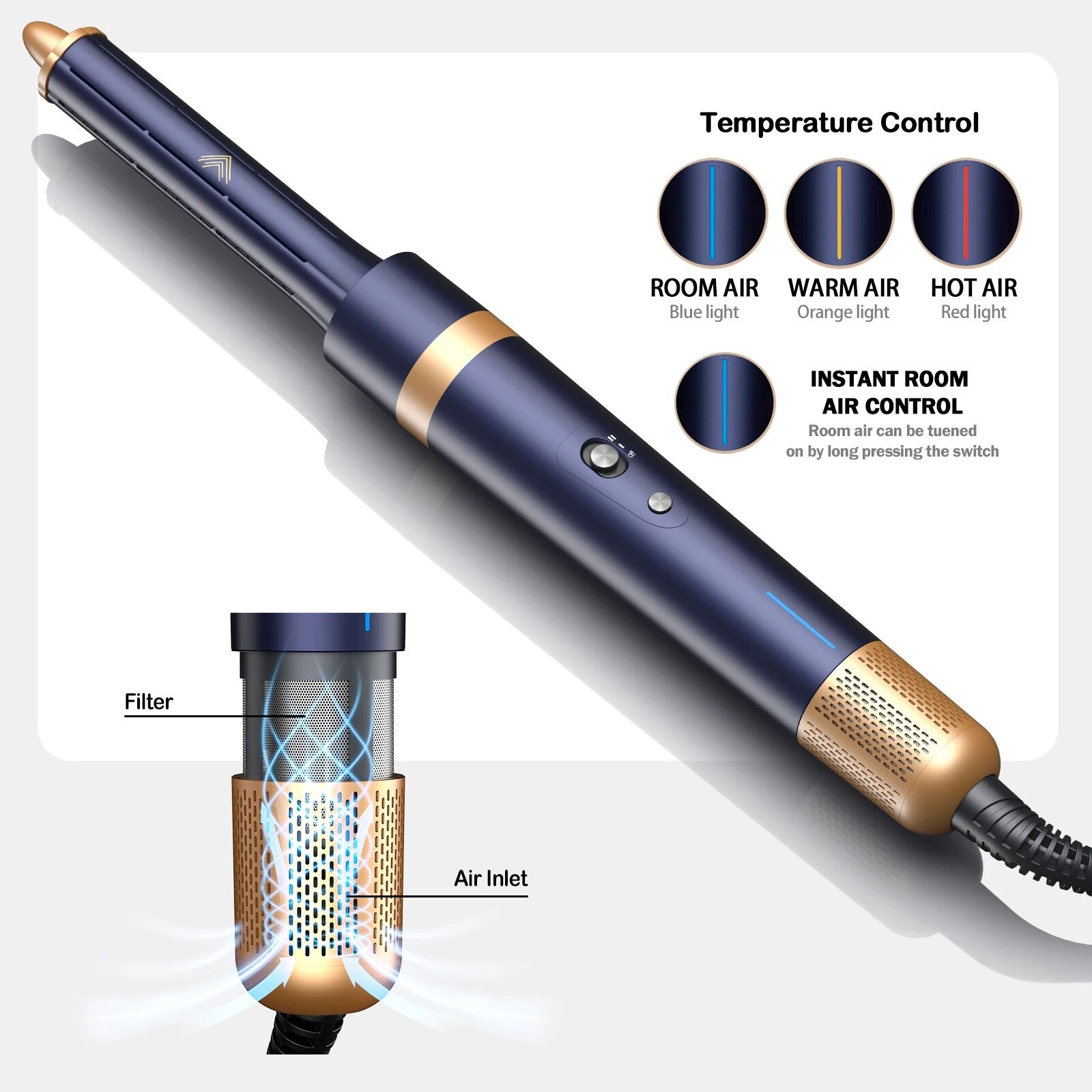 6 in 1 Hot Air Brush Set